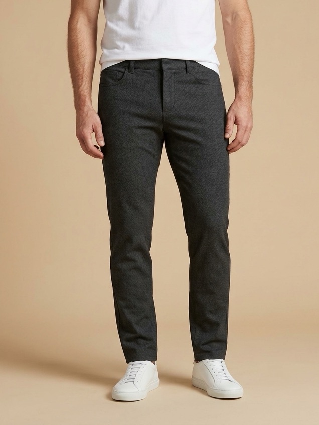 Alberto Ceramica Men's Dress Office Special Occasion Charcoal Gray Pants 32/36